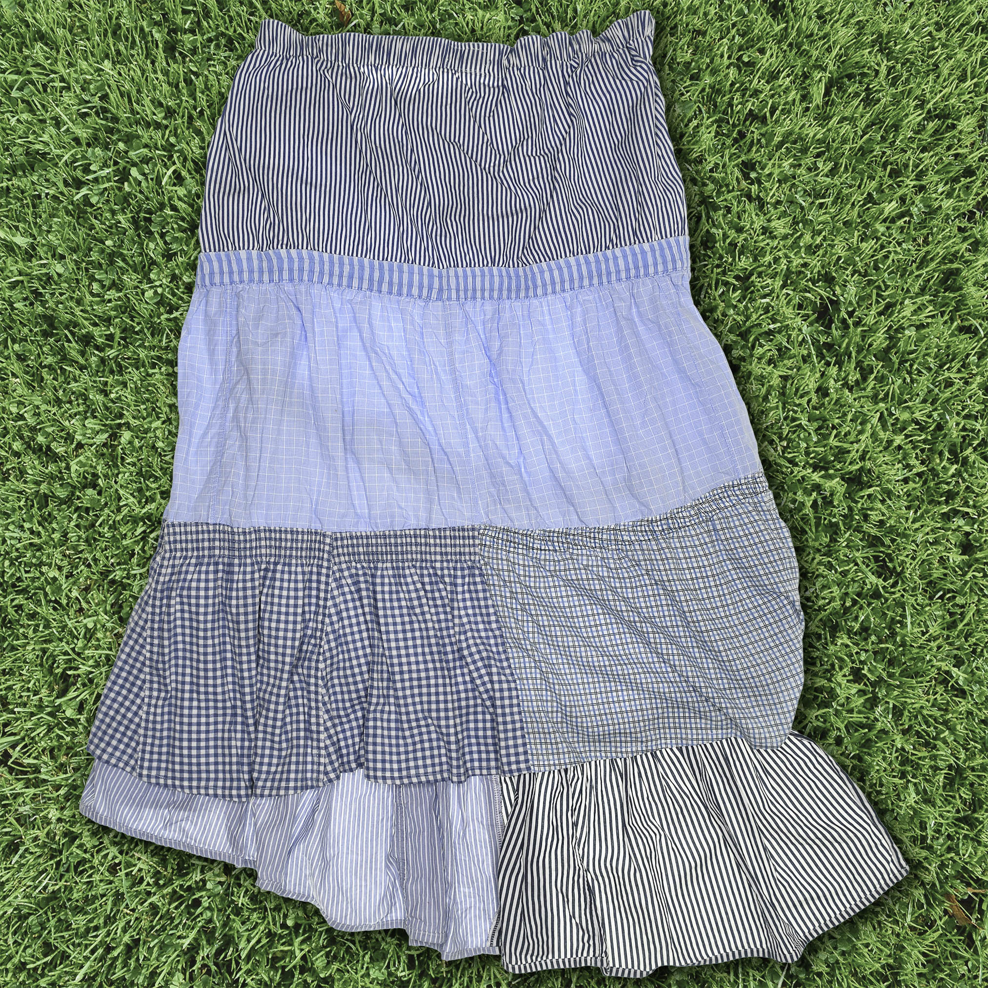 Baby Blue Boxer Skirt Maxi