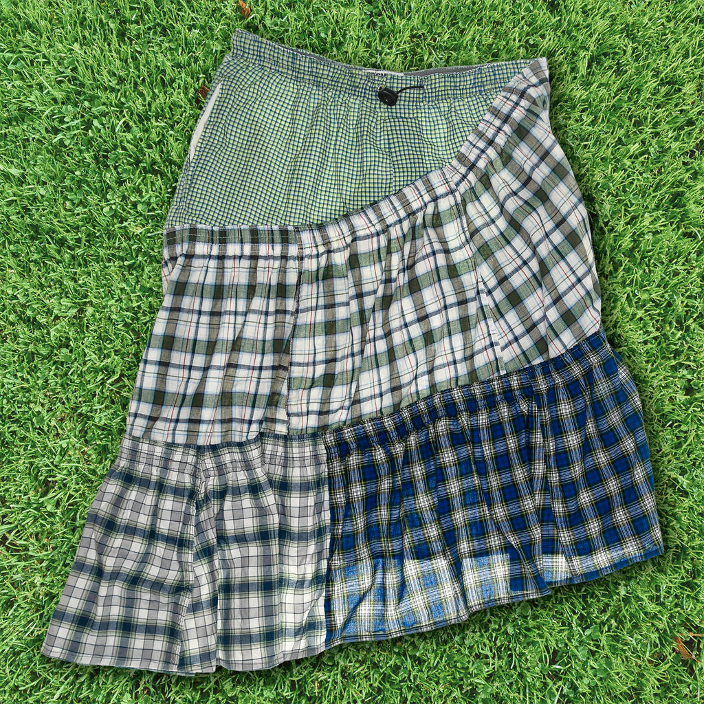 Greens Asymmetric Boxer Skirt