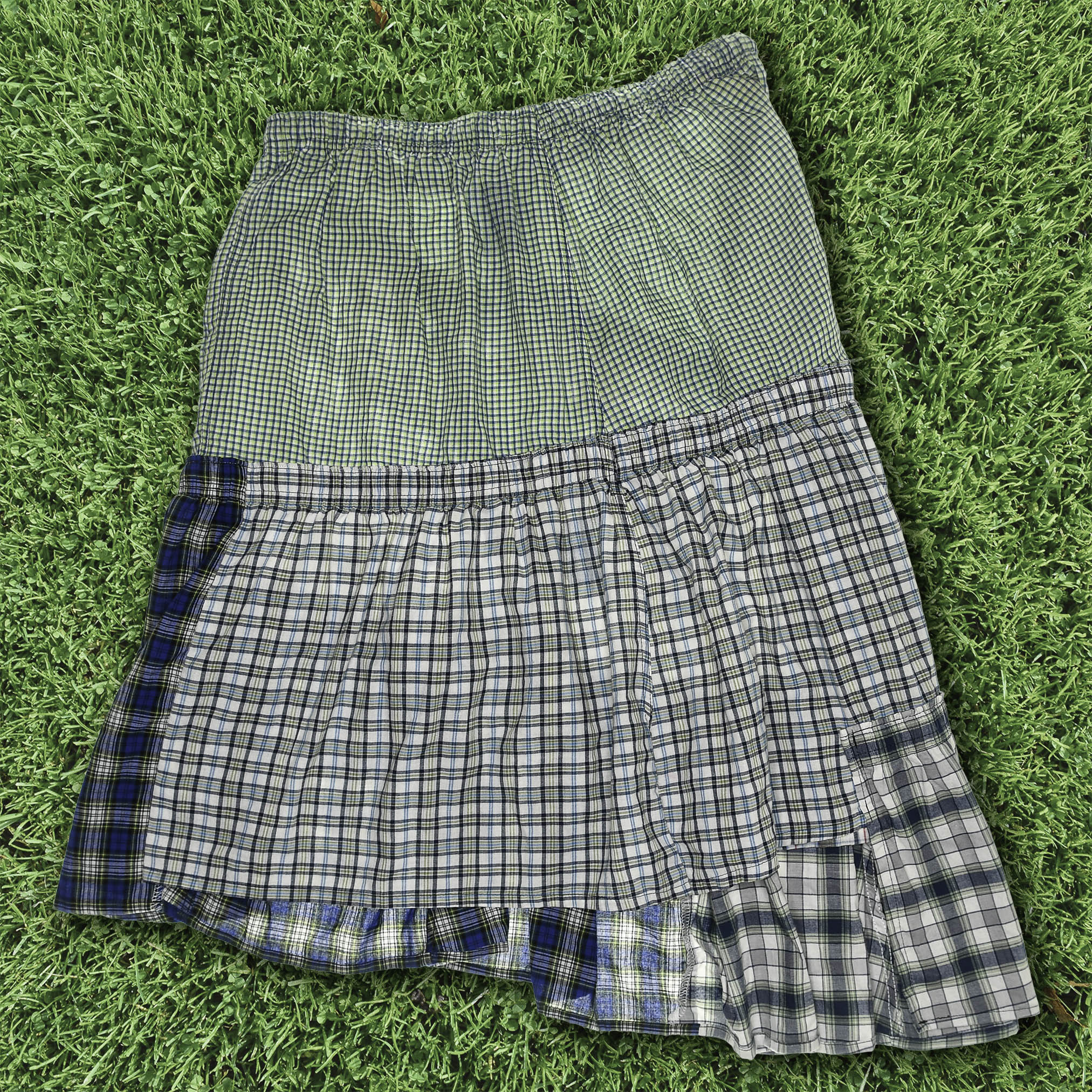 Greens Asymmetric Boxer Skirt