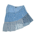 Light Blue Gingham Boxer Skirt Midi