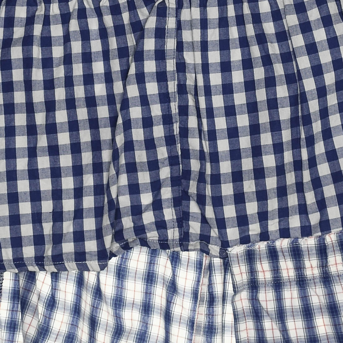 Light Blue Gingham Boxer Skirt Midi