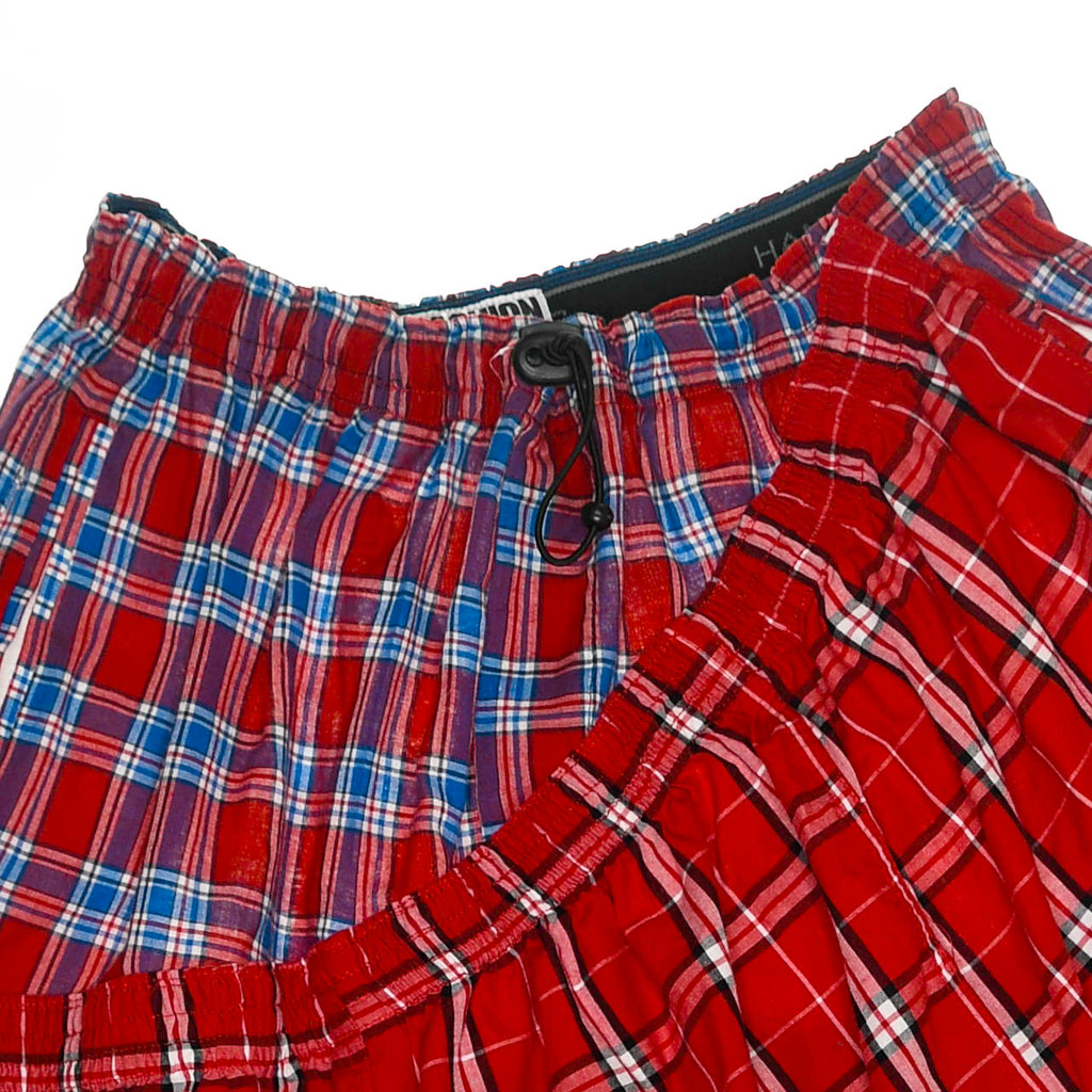 Upcycled Red Boxer Skirt Midi