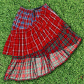 Upcycled Red Boxer Skirt Midi