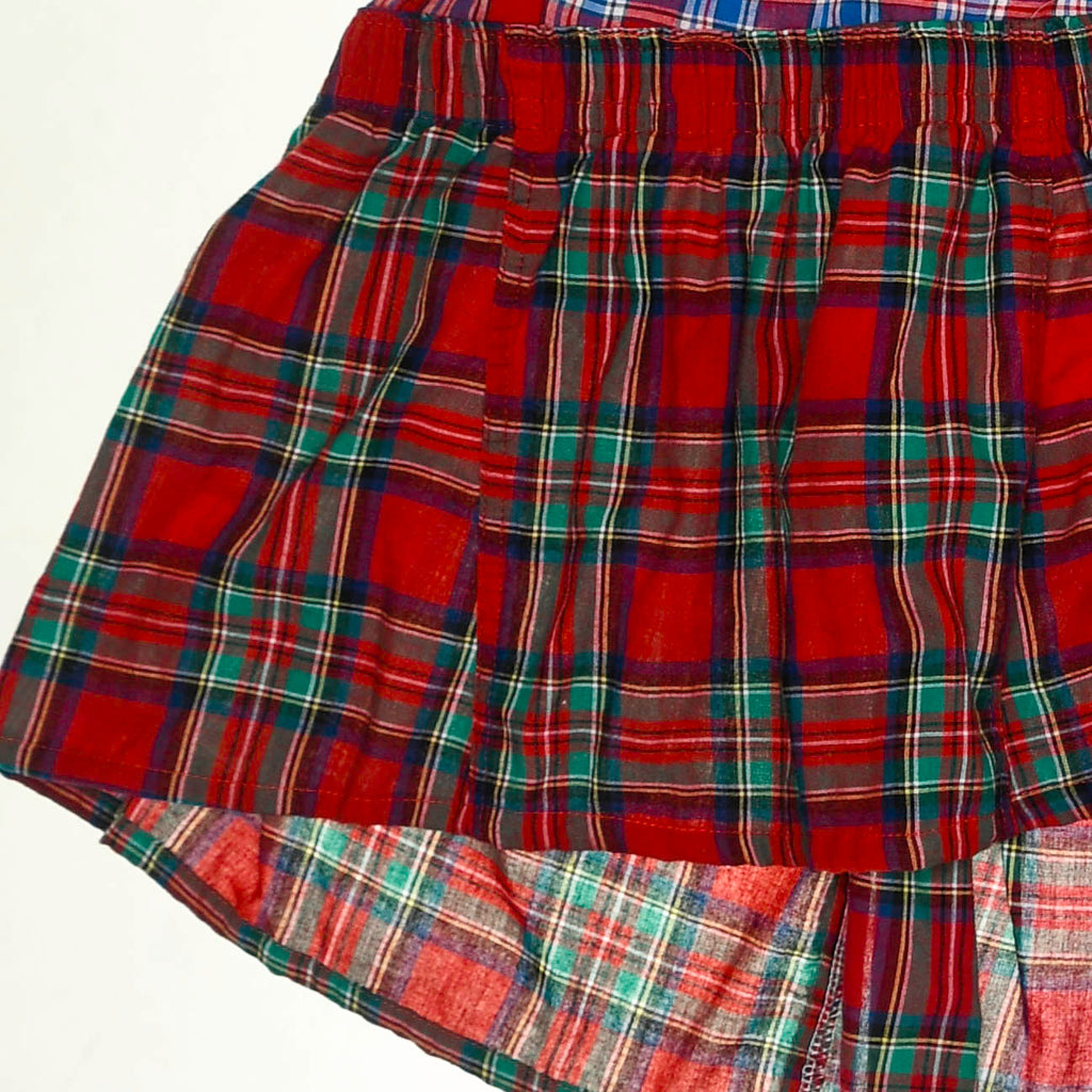 Upcycled Red Boxer Skirt Midi
