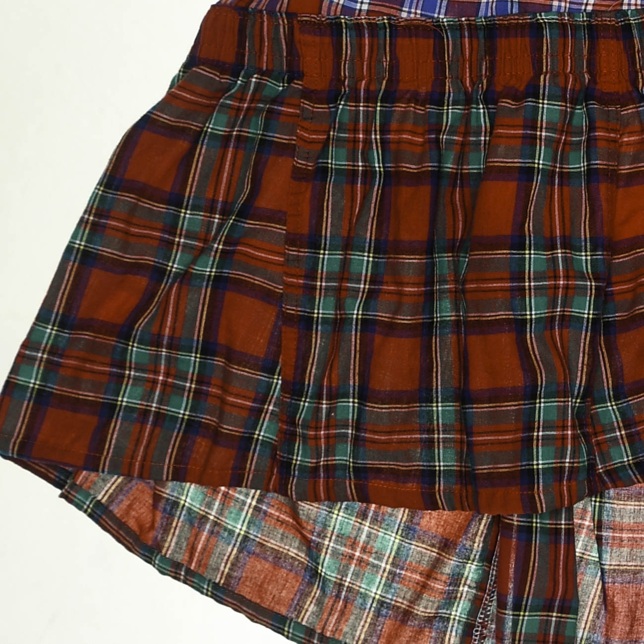 Upcycled Red Boxer Skirt Midi
