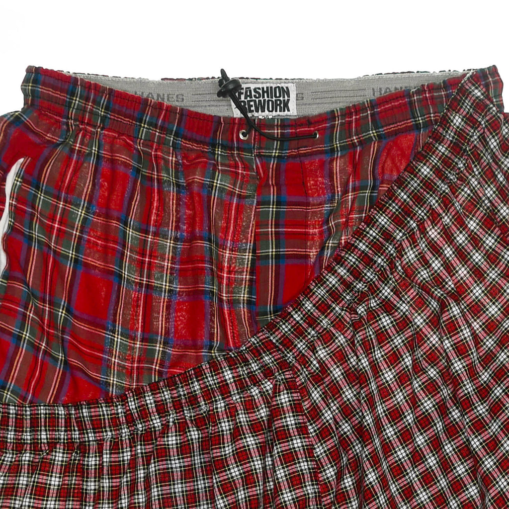 Red Asymmetric Boxer Skirt