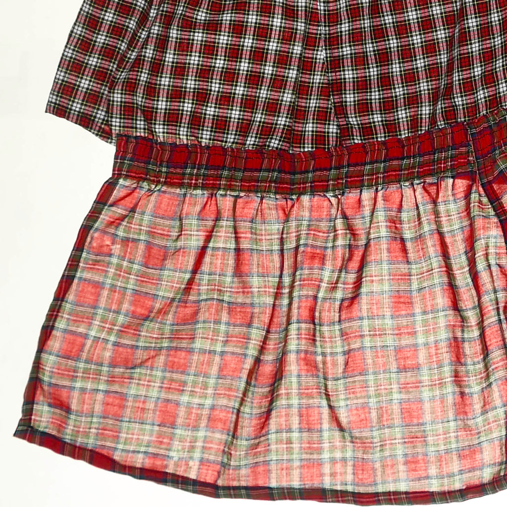 Red Asymmetric Boxer Skirt