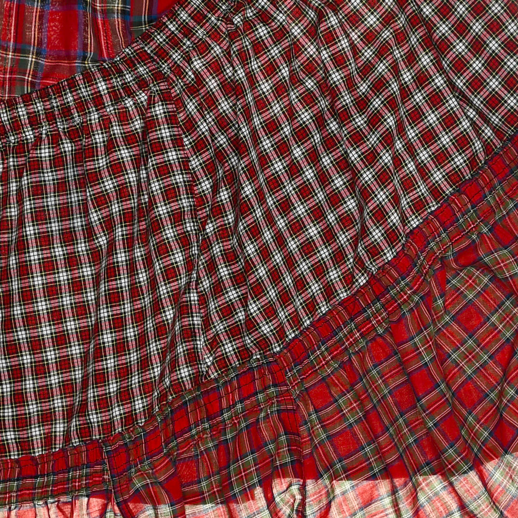 Red Asymmetric Boxer Skirt