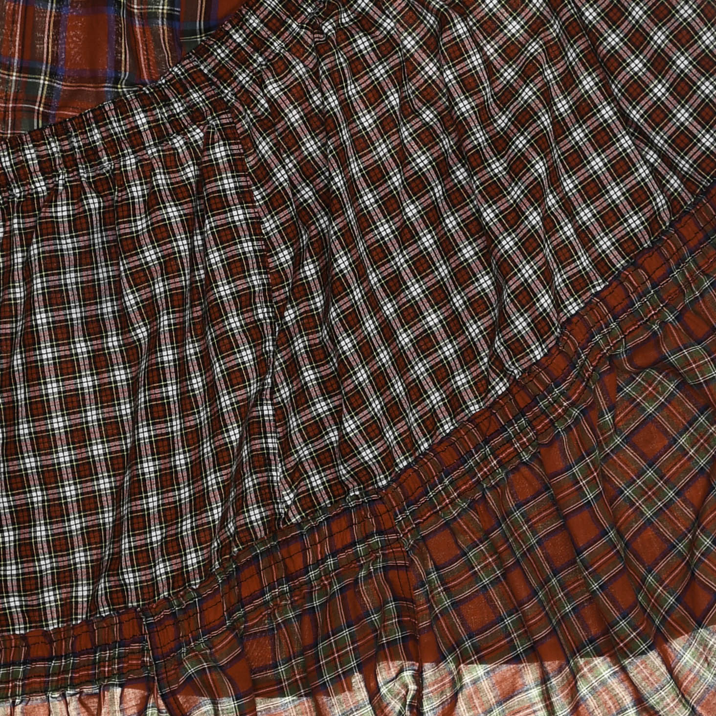 Red Asymmetric Boxer Skirt