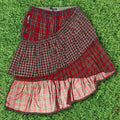 Red Asymmetric Boxer Skirt