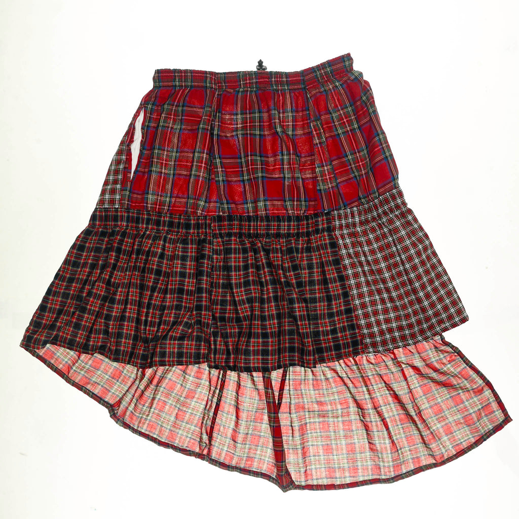 Red Asymmetric Boxer Skirt