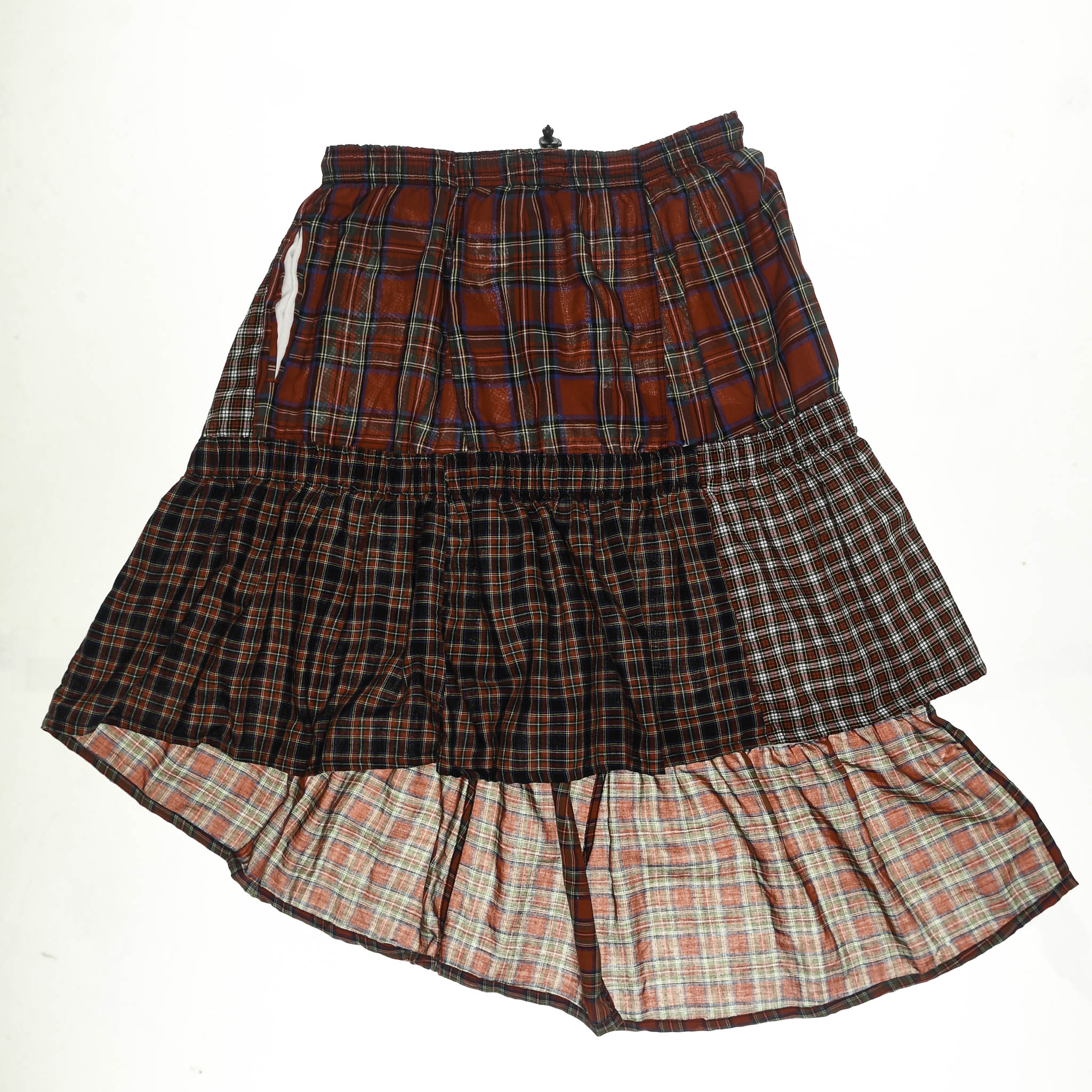 Red Asymmetric Boxer Skirt