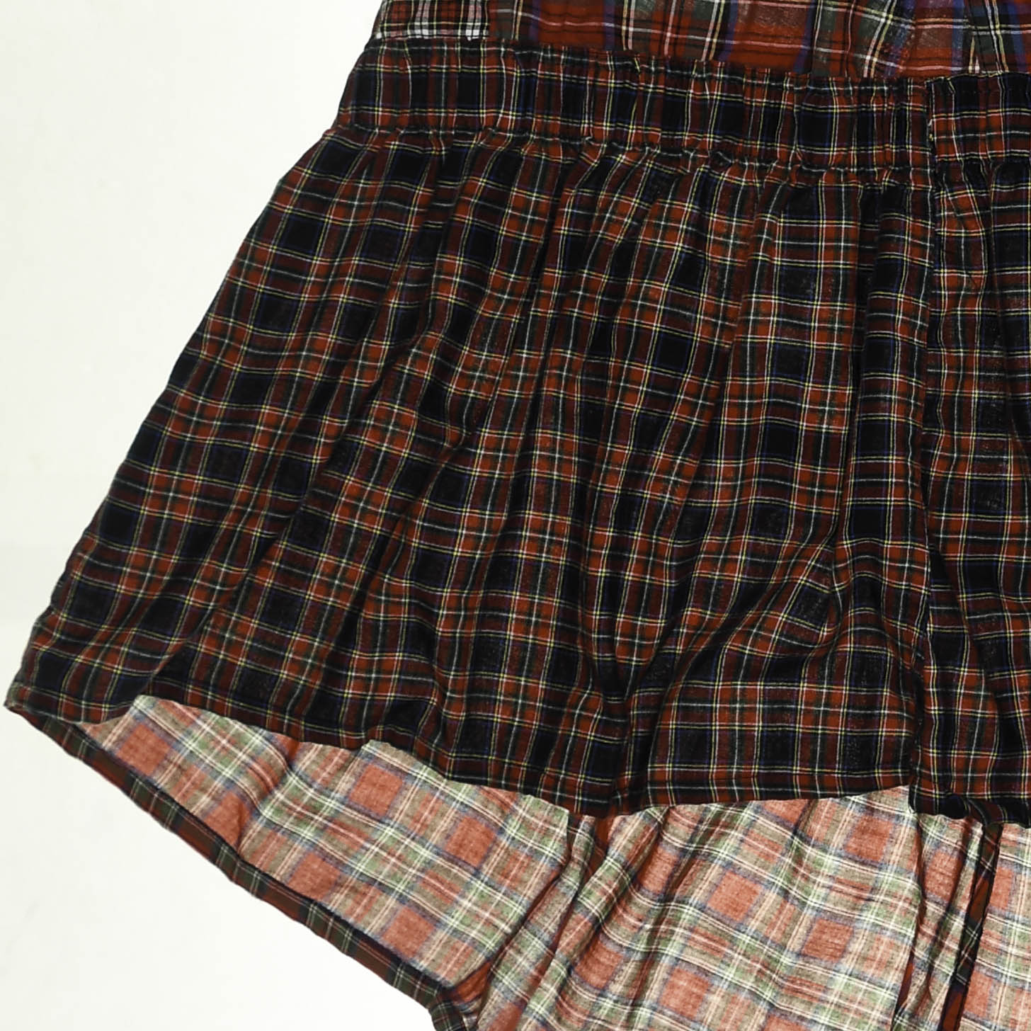 Red Asymmetric Boxer Skirt