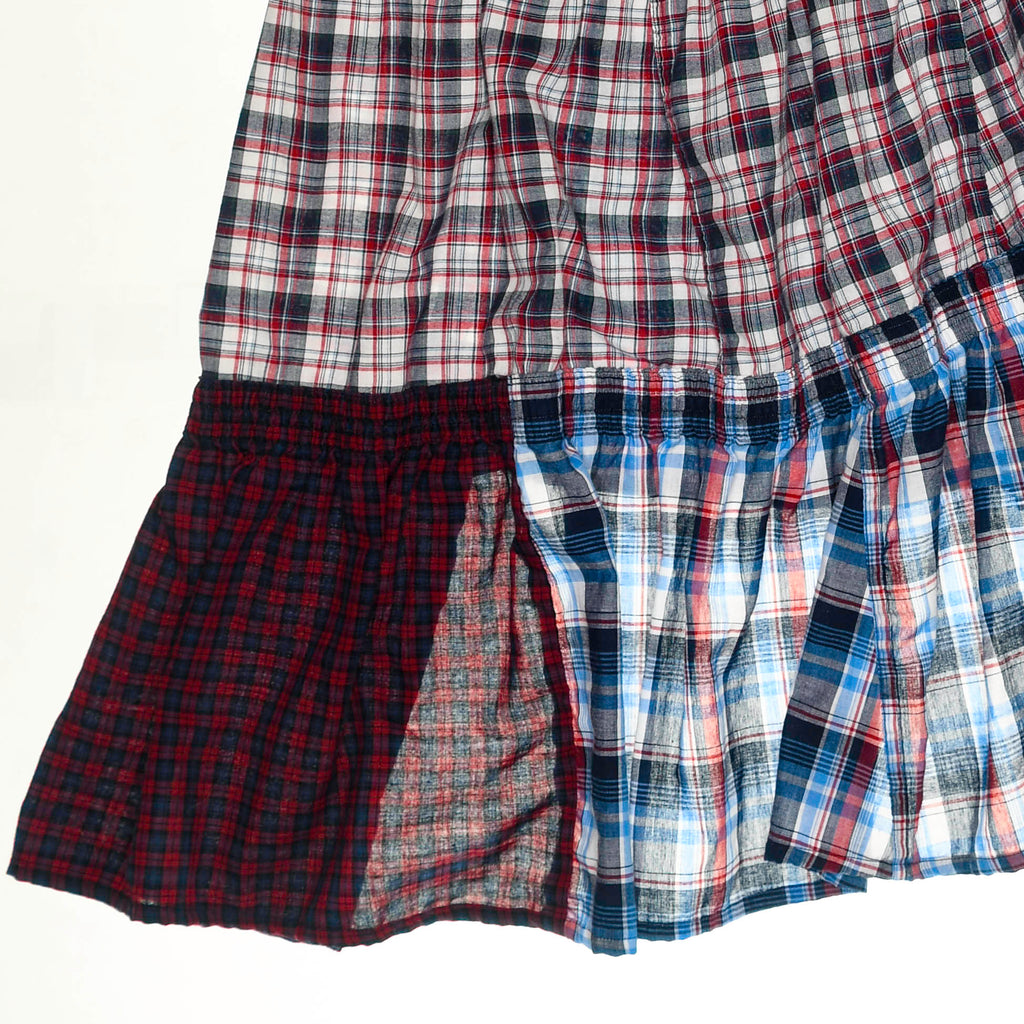 Multi Print Tiered Boxer Skirt Midi