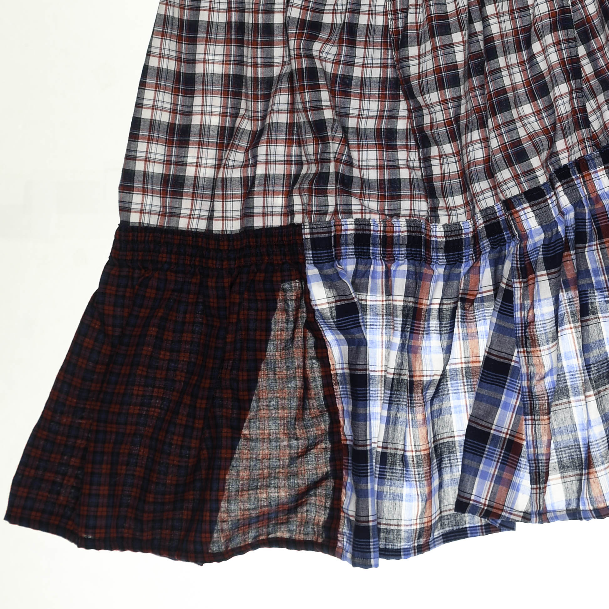 Multi Print Tiered Boxer Skirt Midi