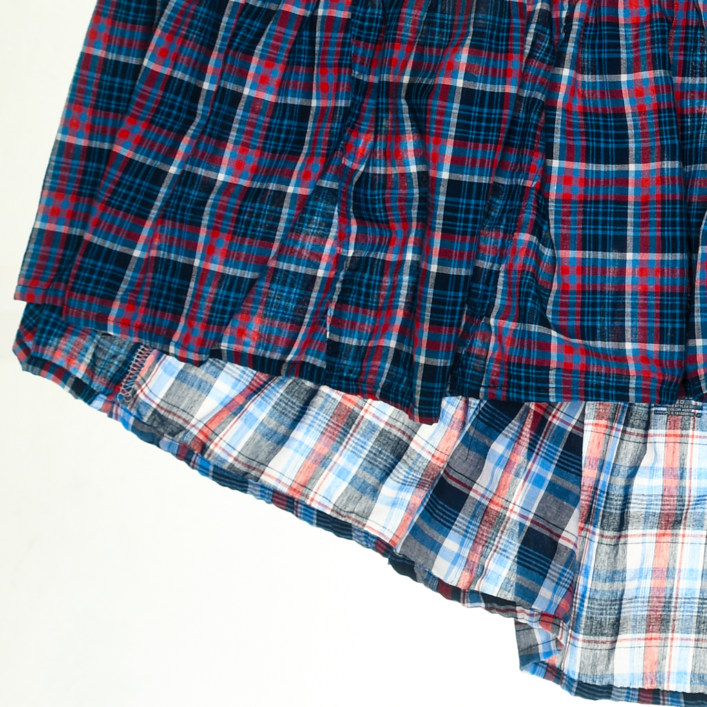 Multi Print Tiered Boxer Skirt Midi