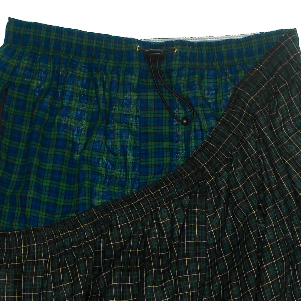 Deconstructed Plaid Boxer Skirt Midi