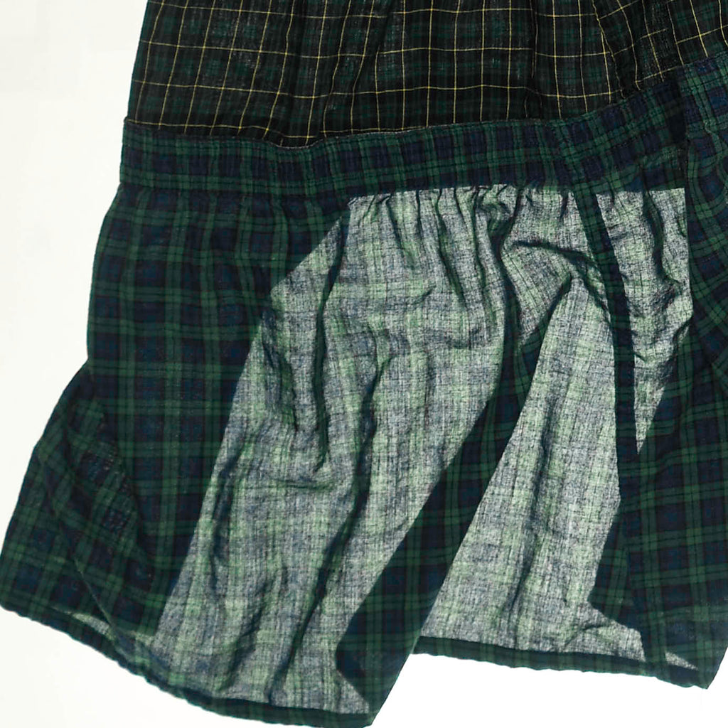 Deconstructed Plaid Boxer Skirt Midi