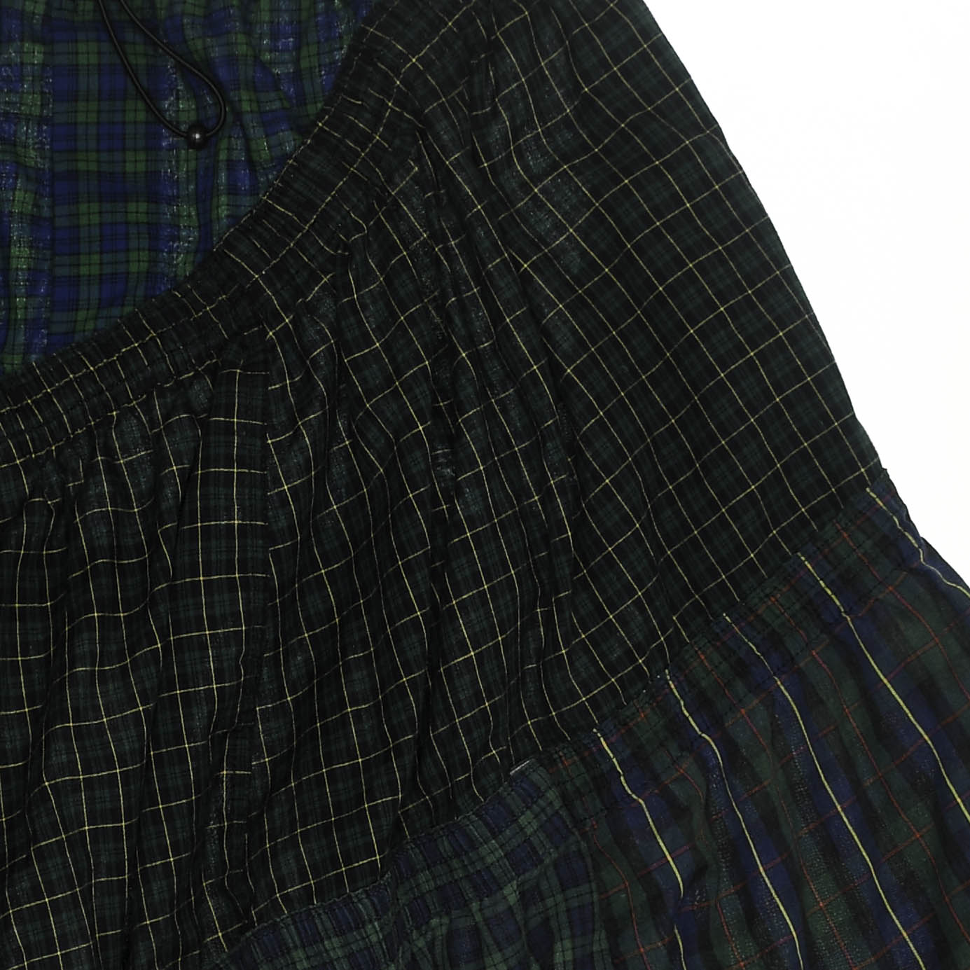 Deconstructed Plaid Boxer Skirt Midi