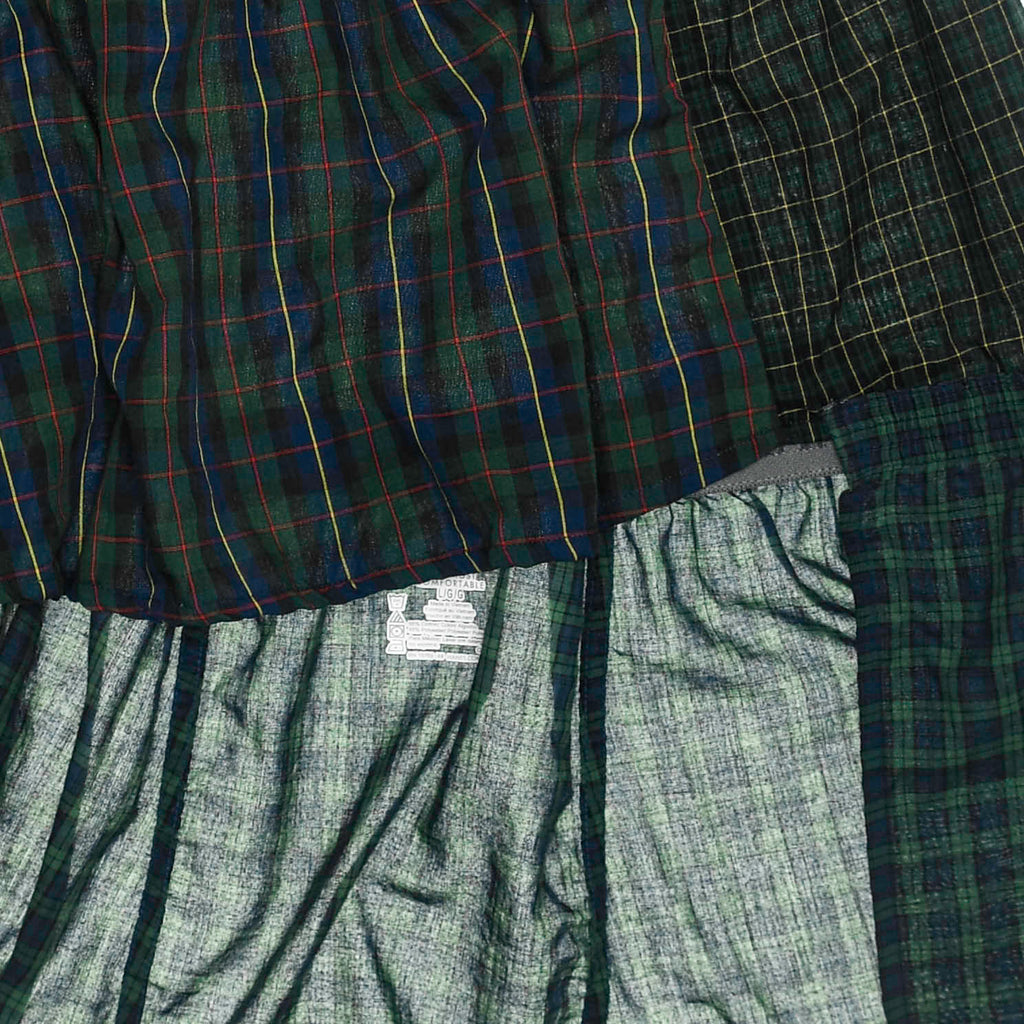 Deconstructed Plaid Boxer Skirt Midi