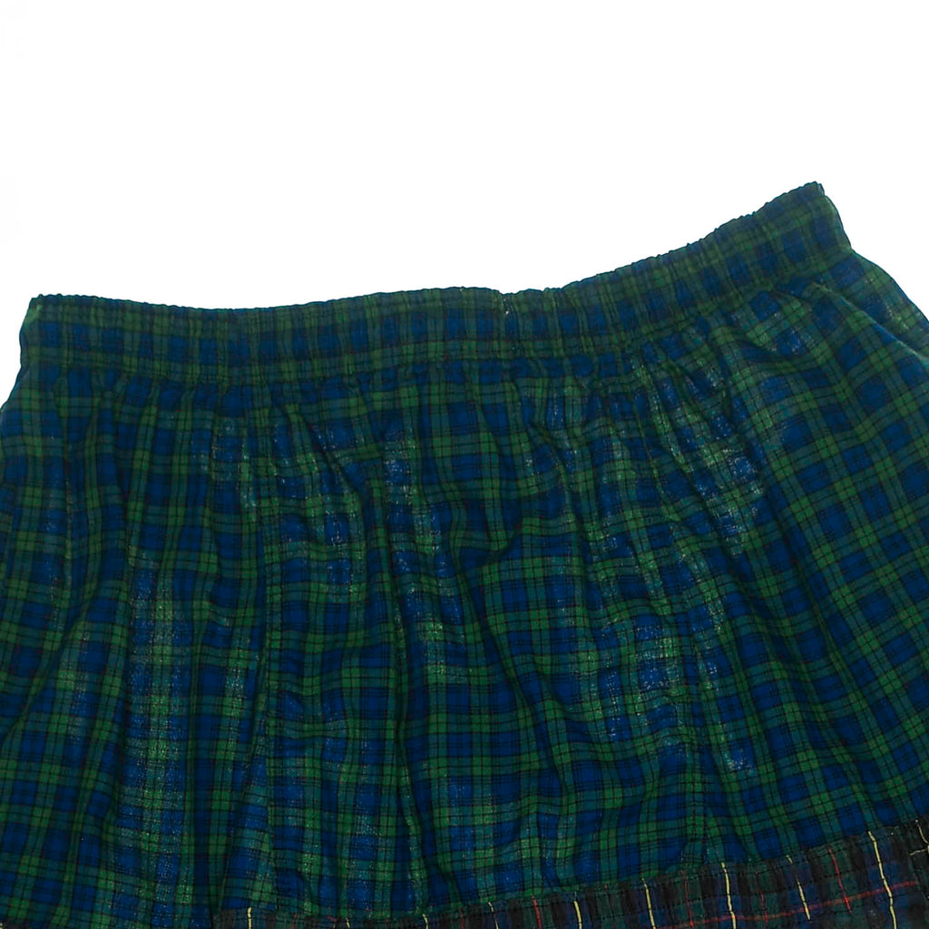 Deconstructed Plaid Boxer Skirt Midi