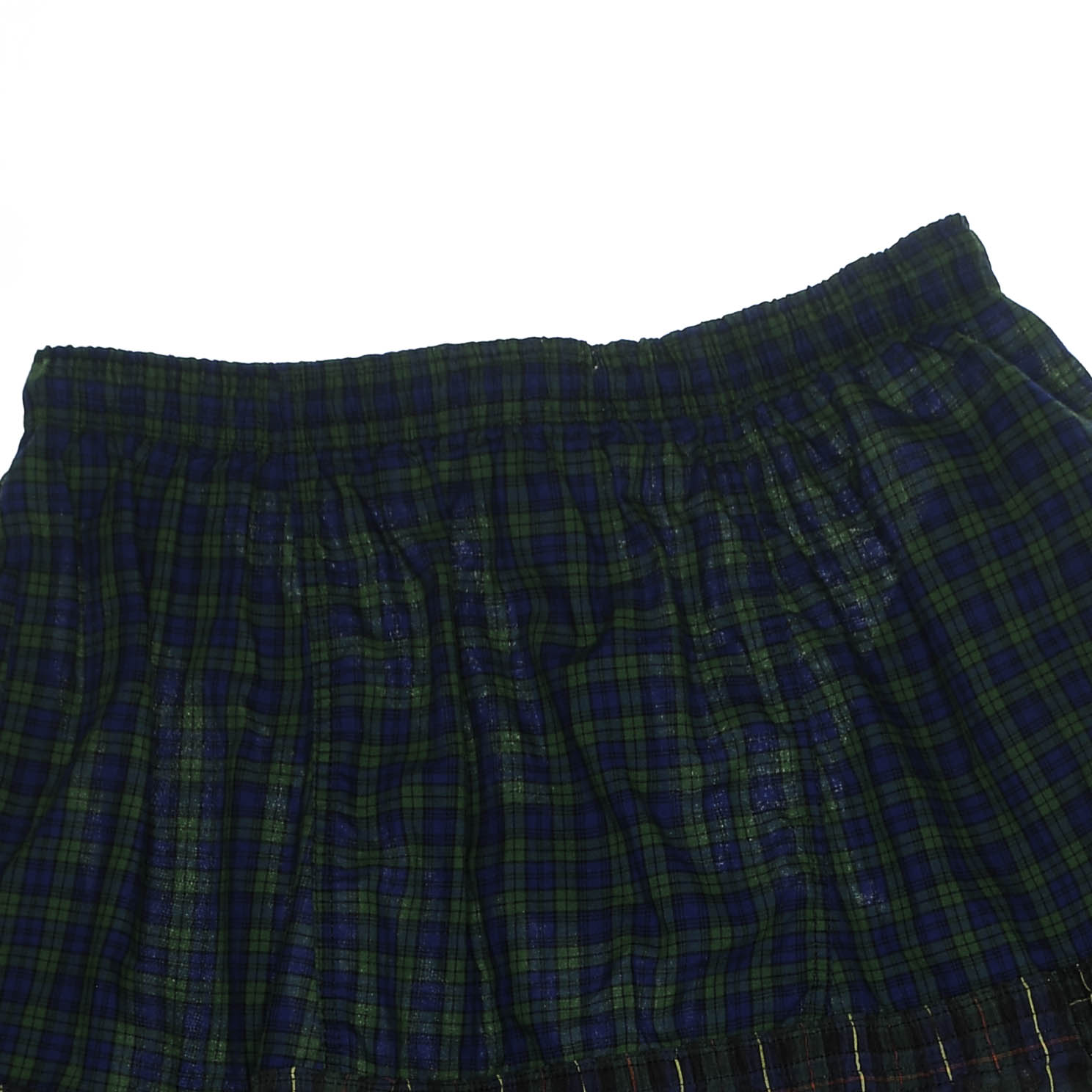 Deconstructed Plaid Boxer Skirt Midi