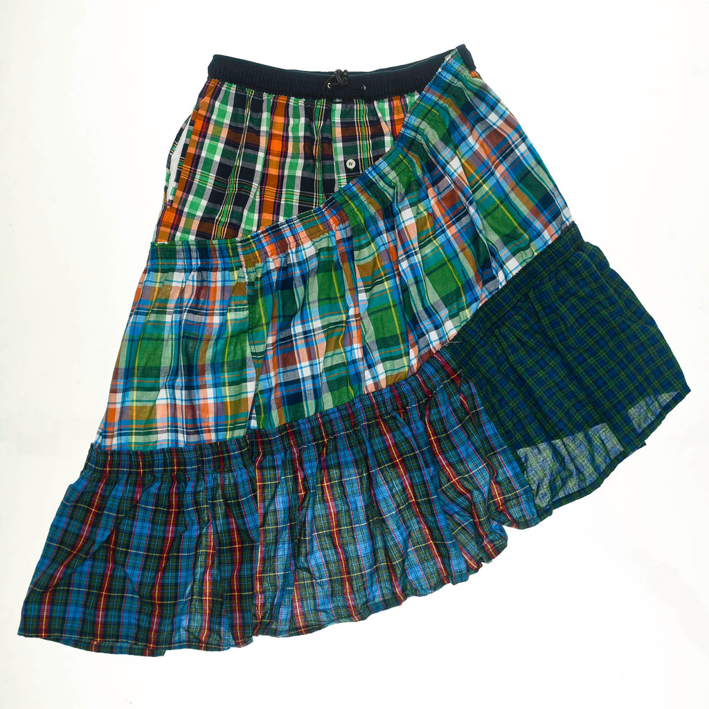 Vibrant Mixed Colors Boxer Skirt Midi