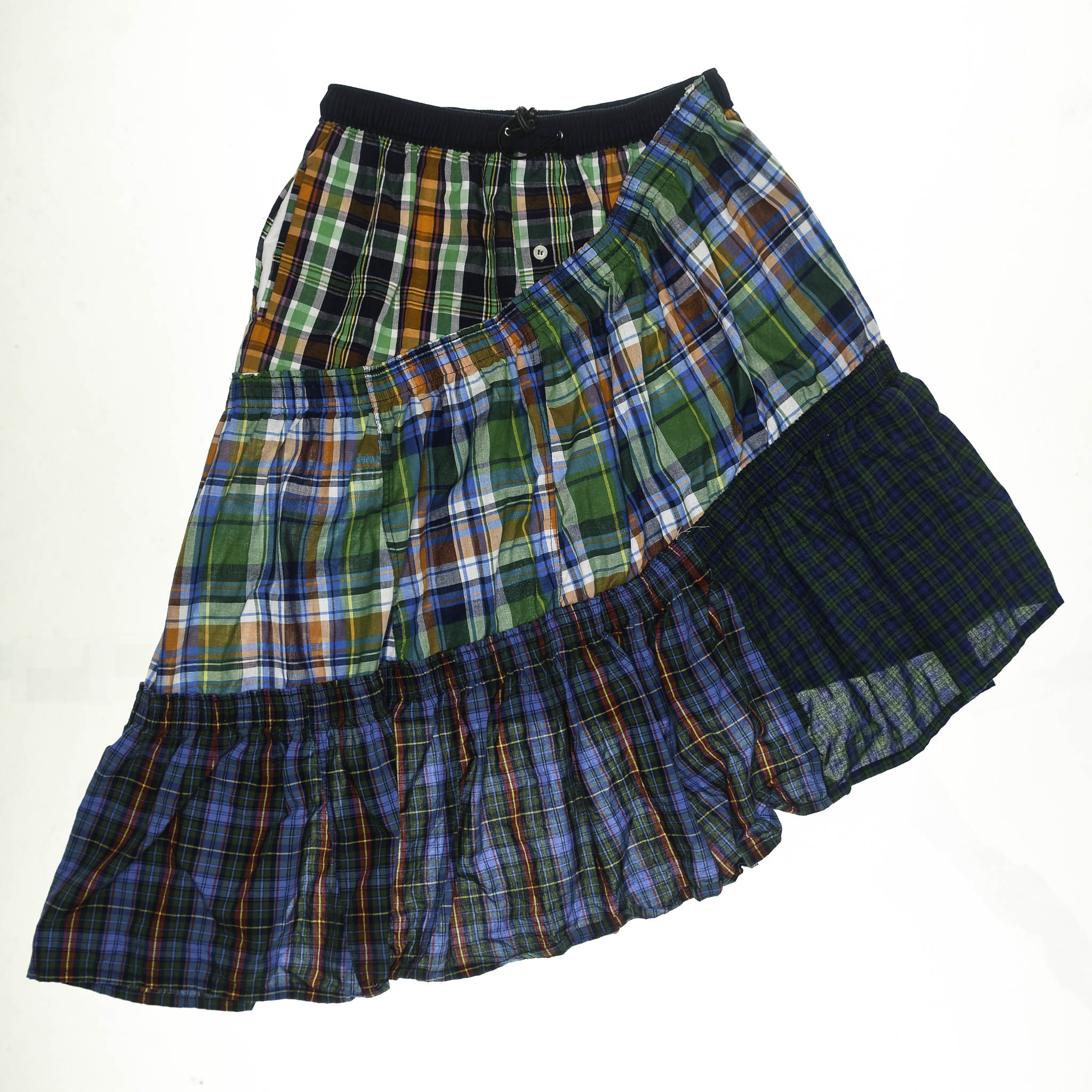 Vibrant Mixed Colors Boxer Skirt Midi