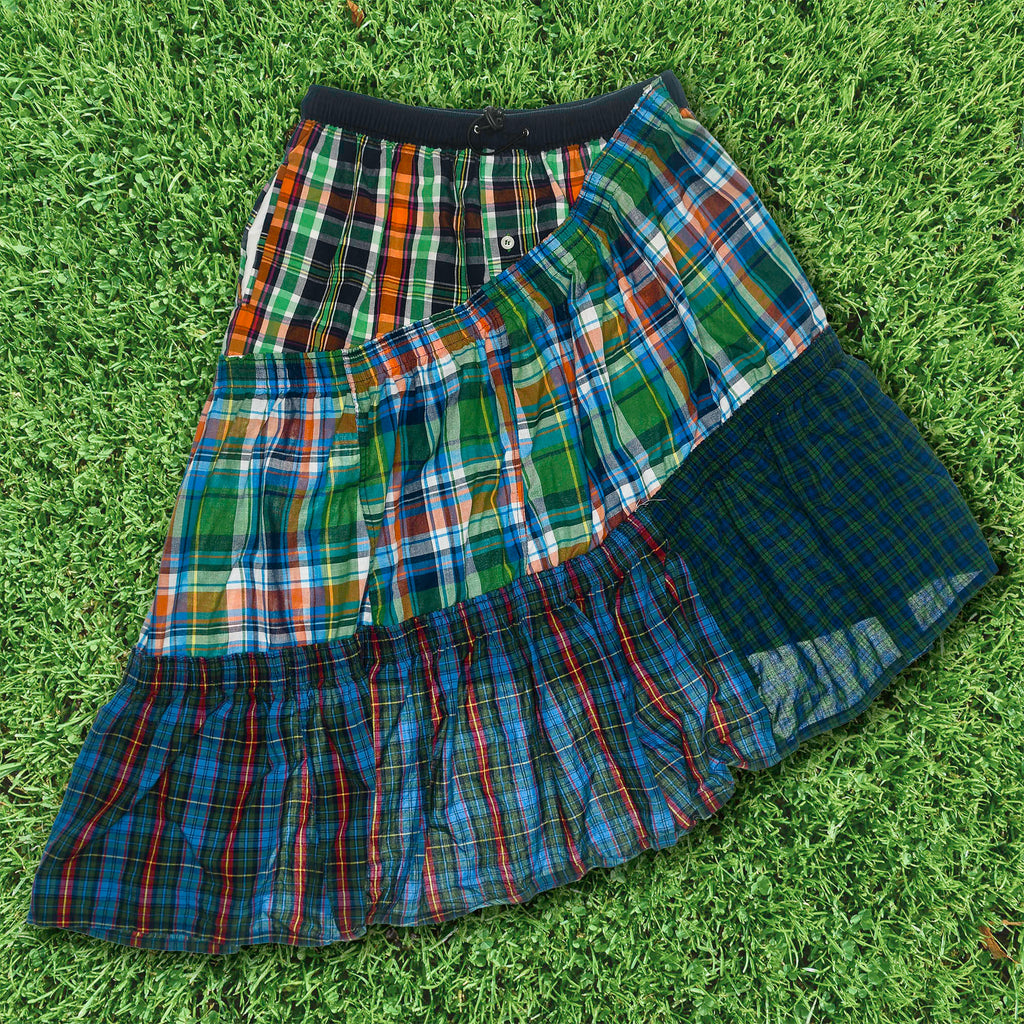 Vibrant Mixed Colors Boxer Skirt Midi