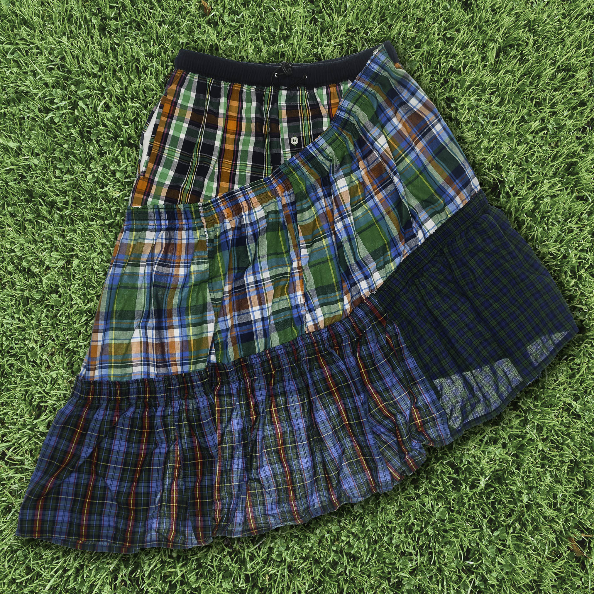 Vibrant Mixed Colors Boxer Skirt Midi