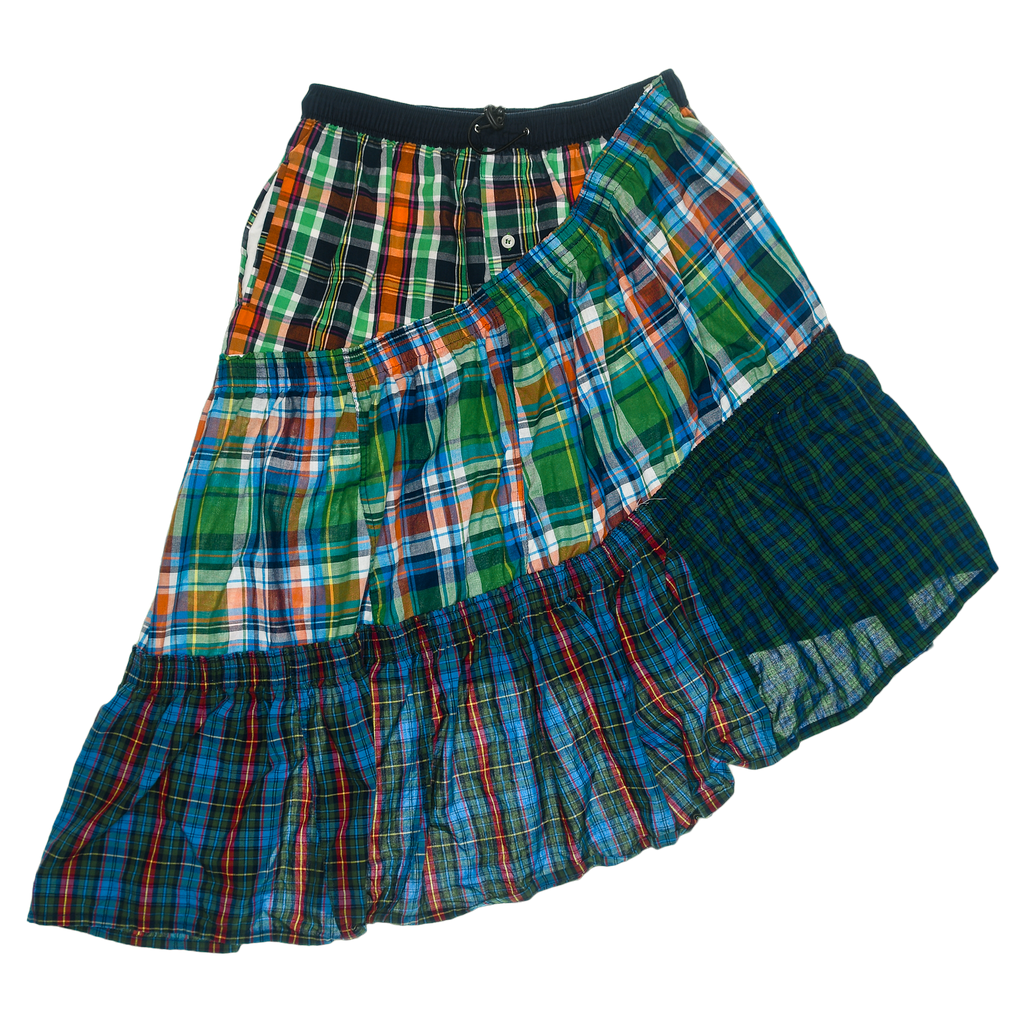 Vibrant Mixed Colors Boxer Skirt Midi