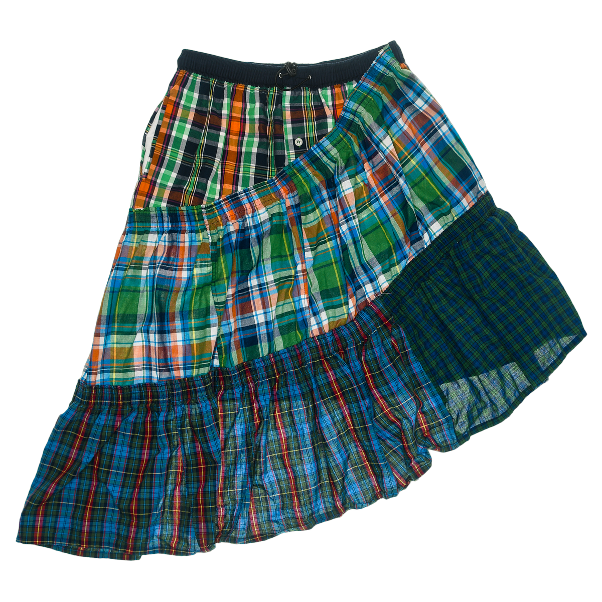 Vibrant Mixed Colors Boxer Skirt Midi