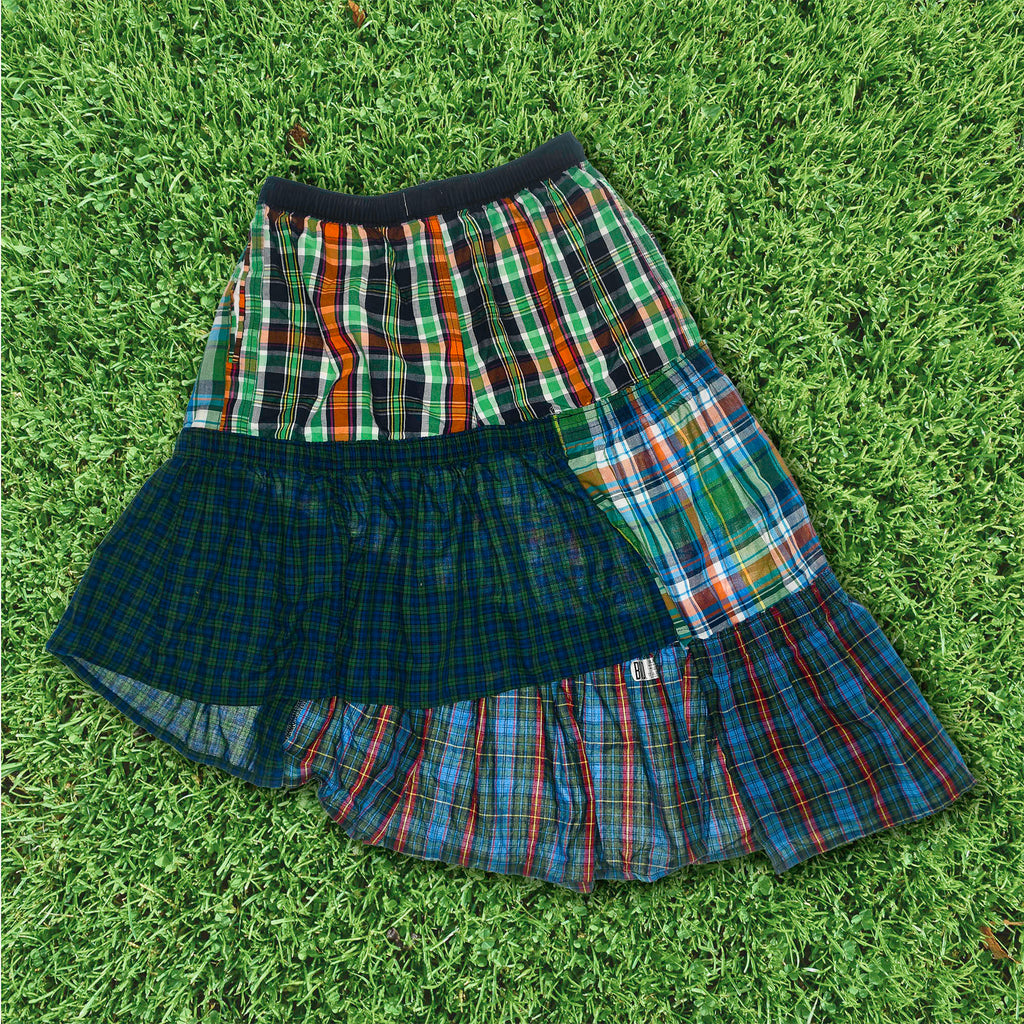 Vibrant Mixed Colors Boxer Skirt Midi