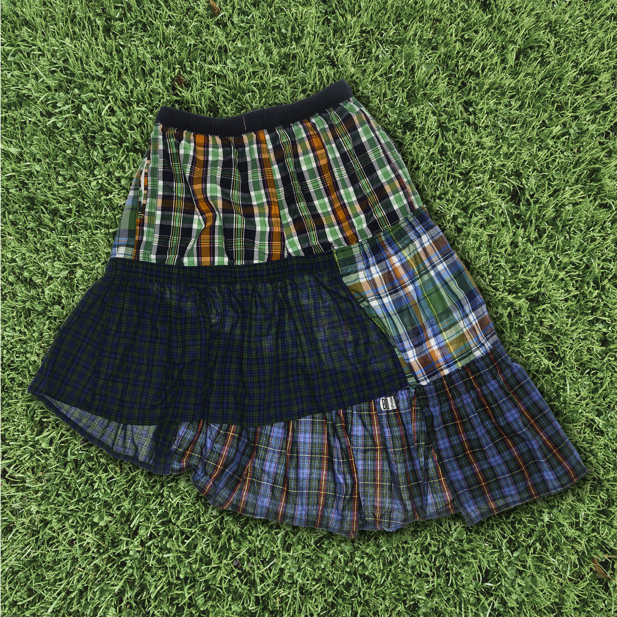 Vibrant Mixed Colors Boxer Skirt Midi
