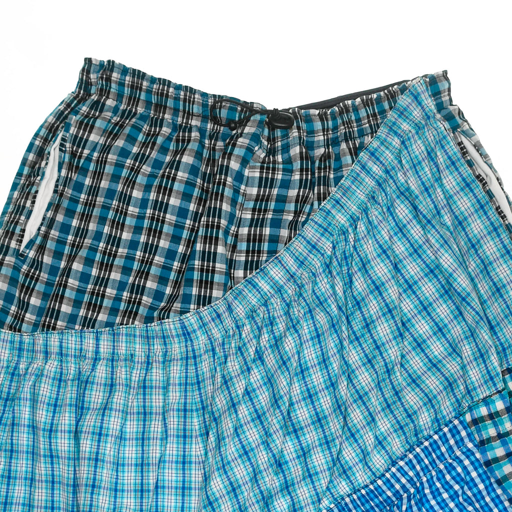 Vibrant Blues Plaid Boxer Skirt