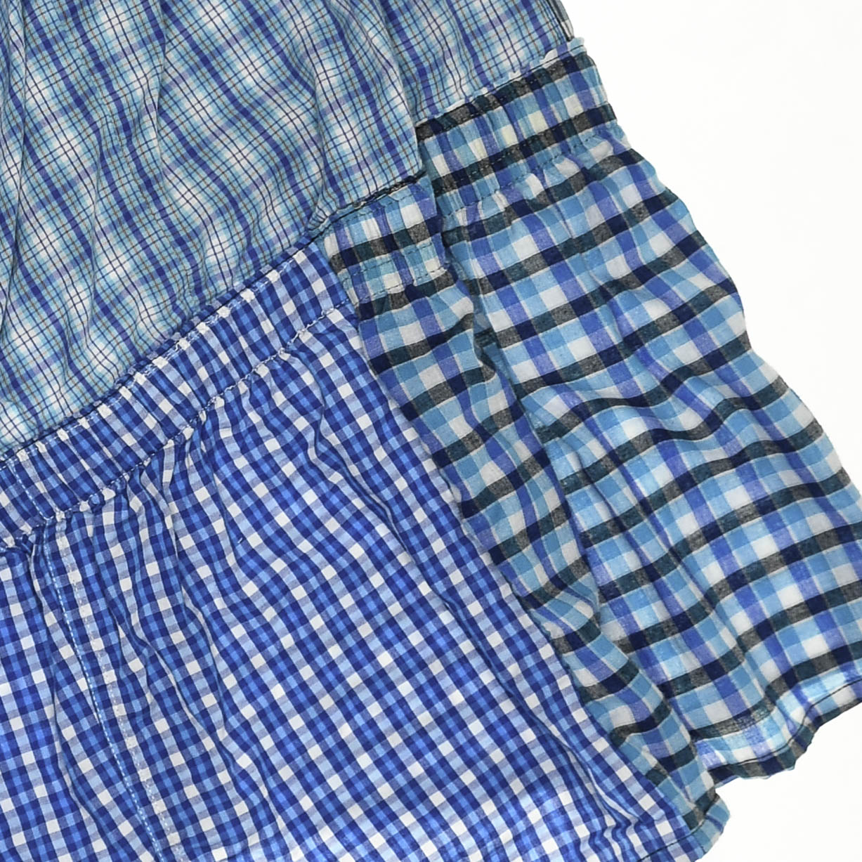 Vibrant Blues Plaid Boxer Skirt