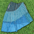 Vibrant Blues Plaid Boxer Skirt