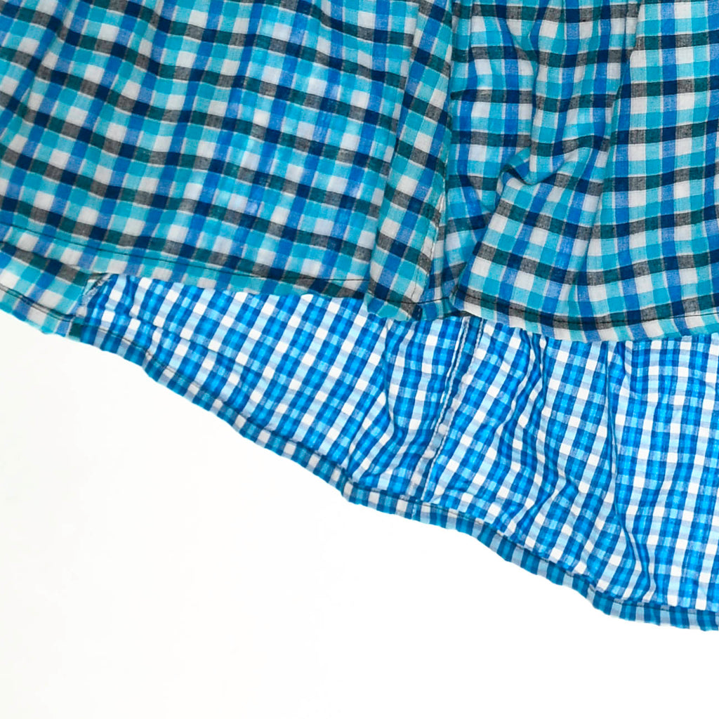 Vibrant Blues Plaid Boxer Skirt