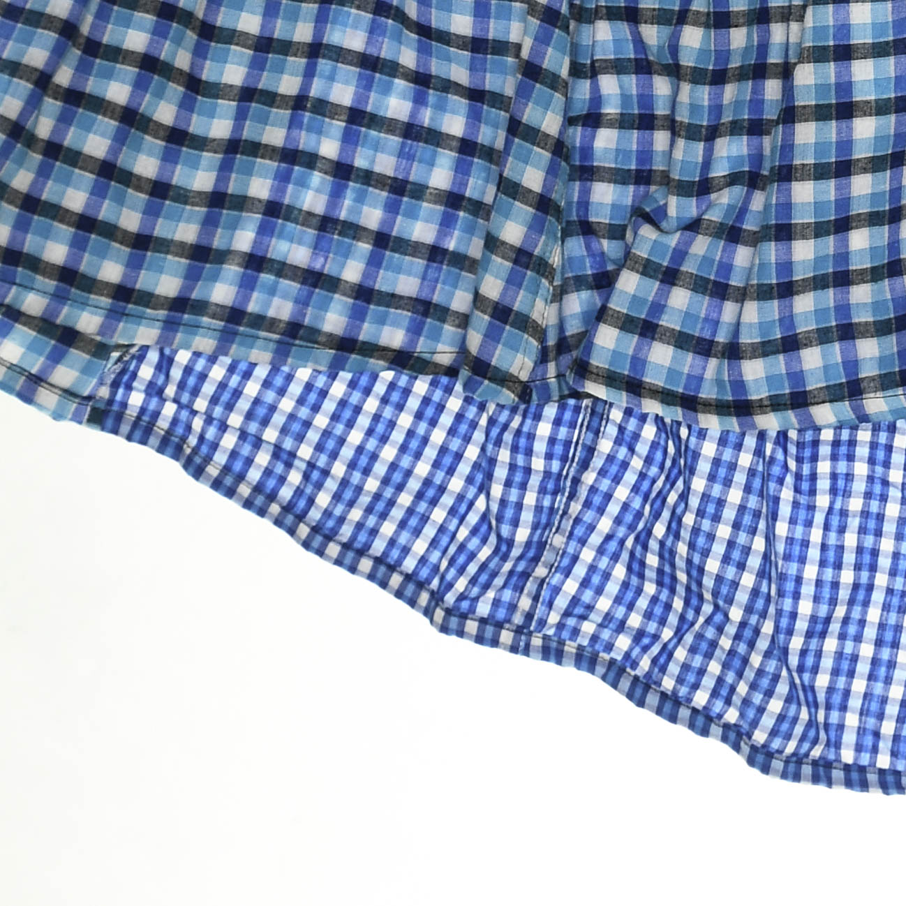 Vibrant Blues Plaid Boxer Skirt