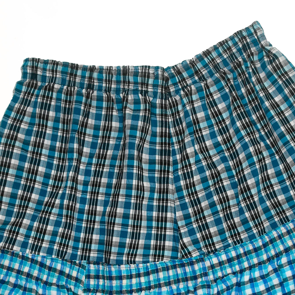 Vibrant Blues Plaid Boxer Skirt
