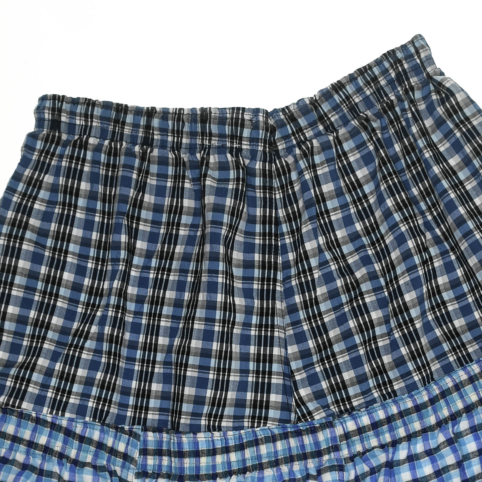 Vibrant Blues Plaid Boxer Skirt