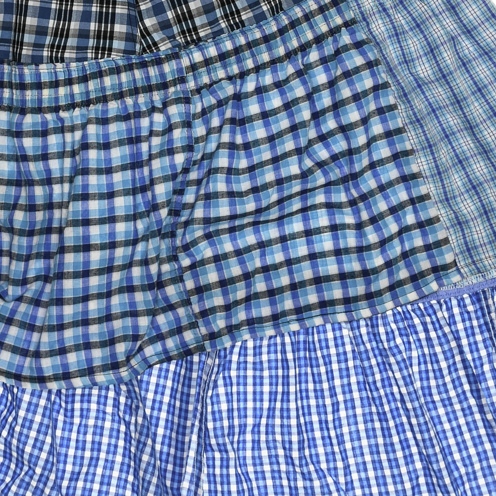 Vibrant Blues Plaid Boxer Skirt