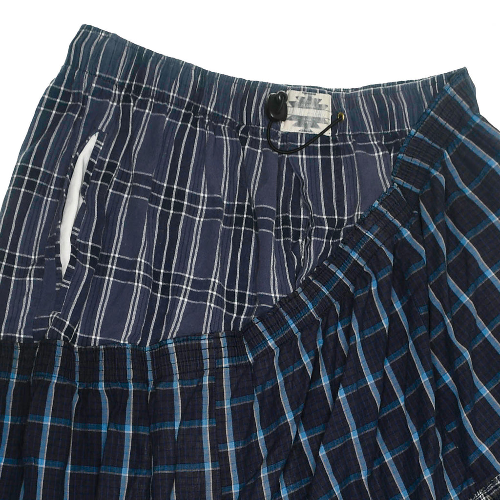 Dark Plaid Tiered Boxer Skirt Midi