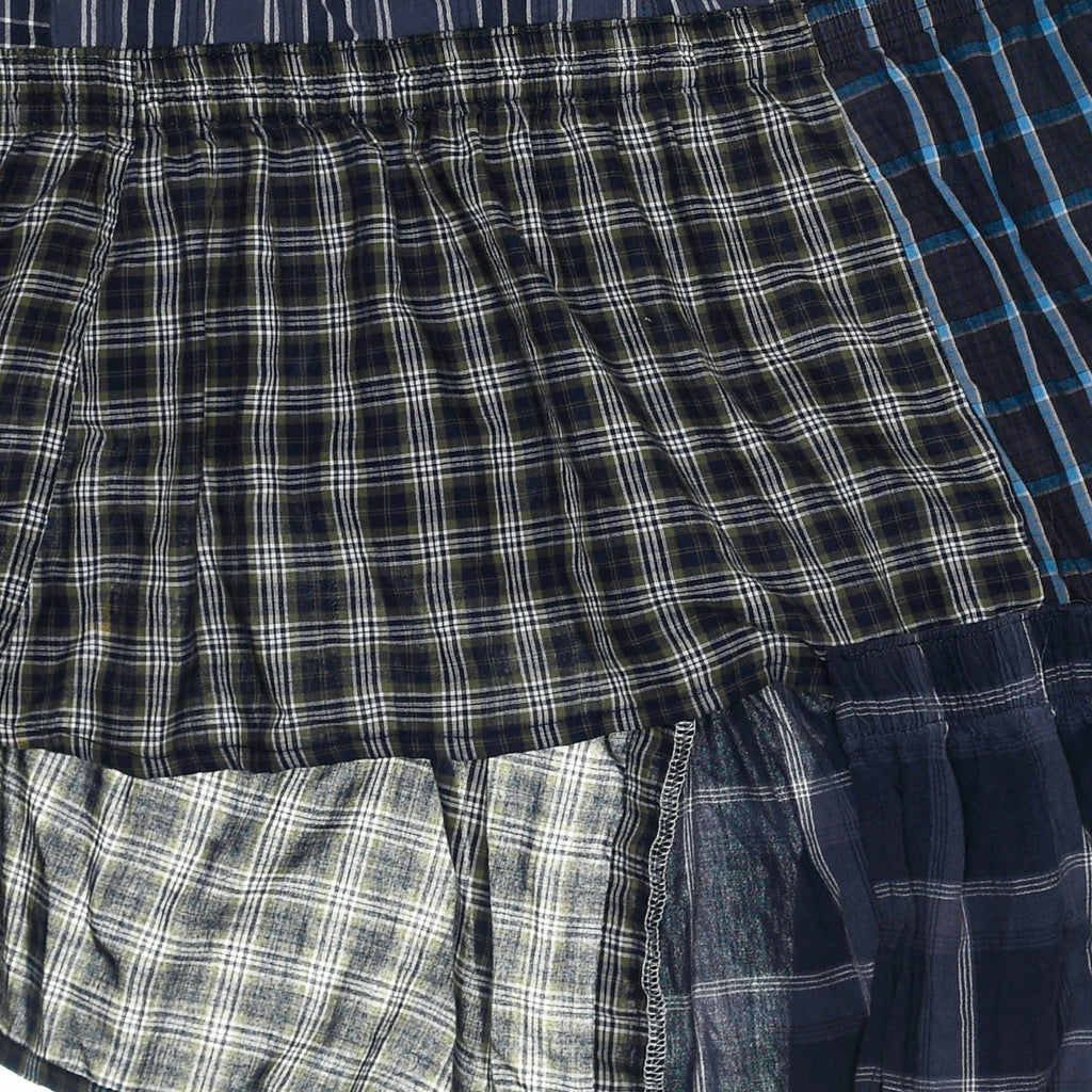 Dark Plaid Tiered Boxer Skirt Midi