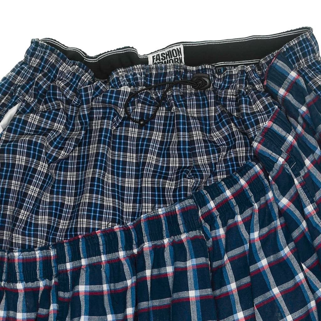 Dark Patchwork Plaid Boxer Skirt