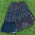 Dark Patchwork Plaid Boxer Skirt