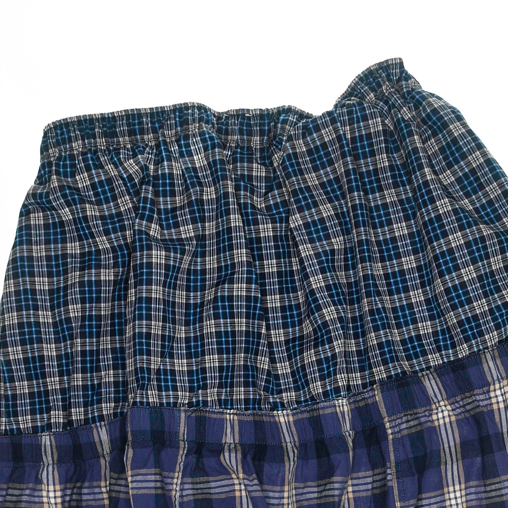 Dark Patchwork Plaid Boxer Skirt