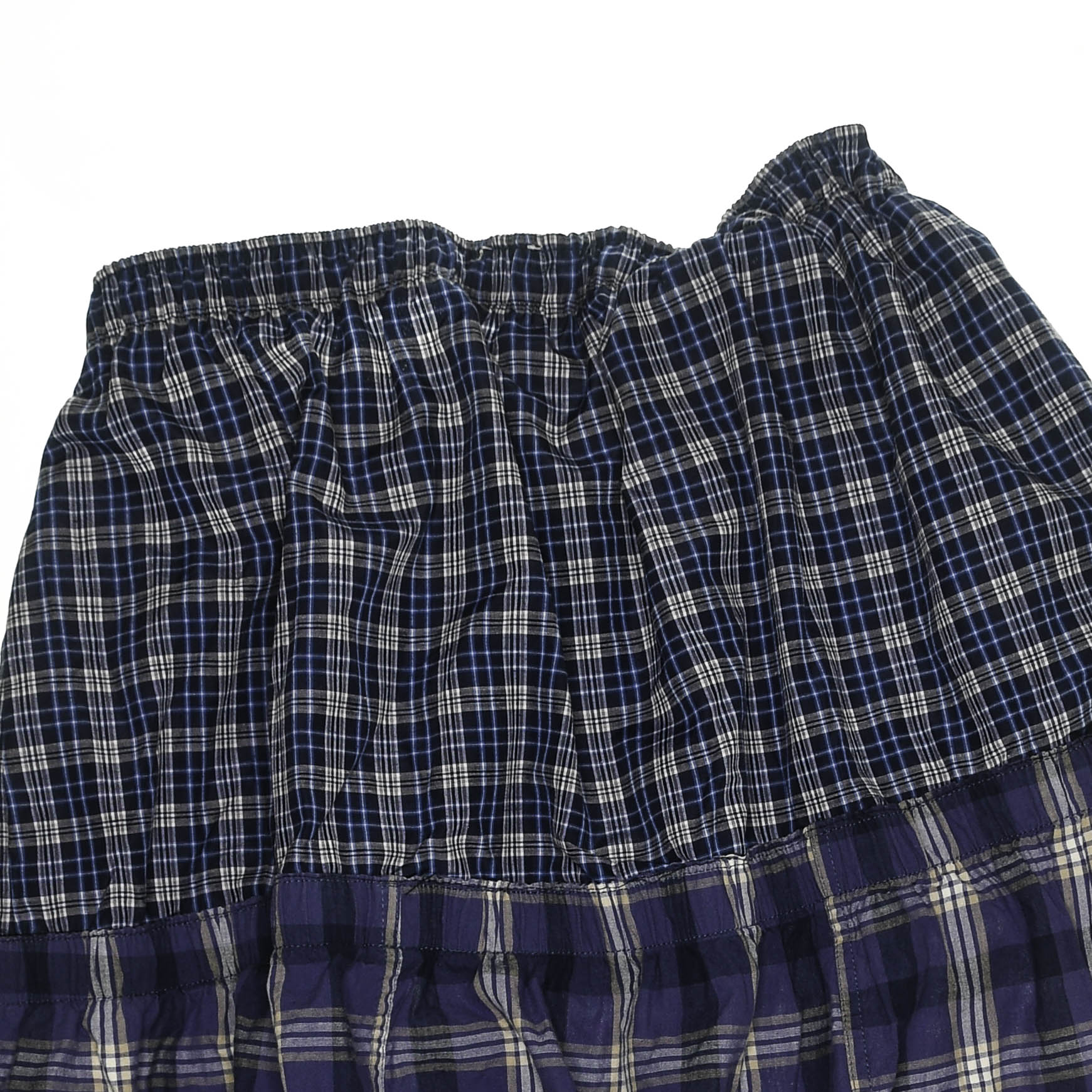 Dark Patchwork Plaid Boxer Skirt