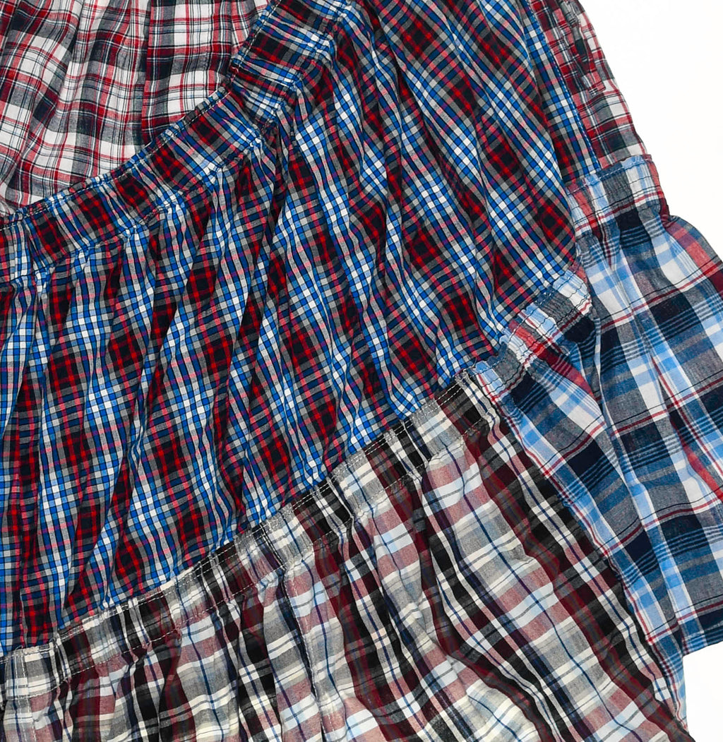 Americana Tiered Boxer Skirt Midi