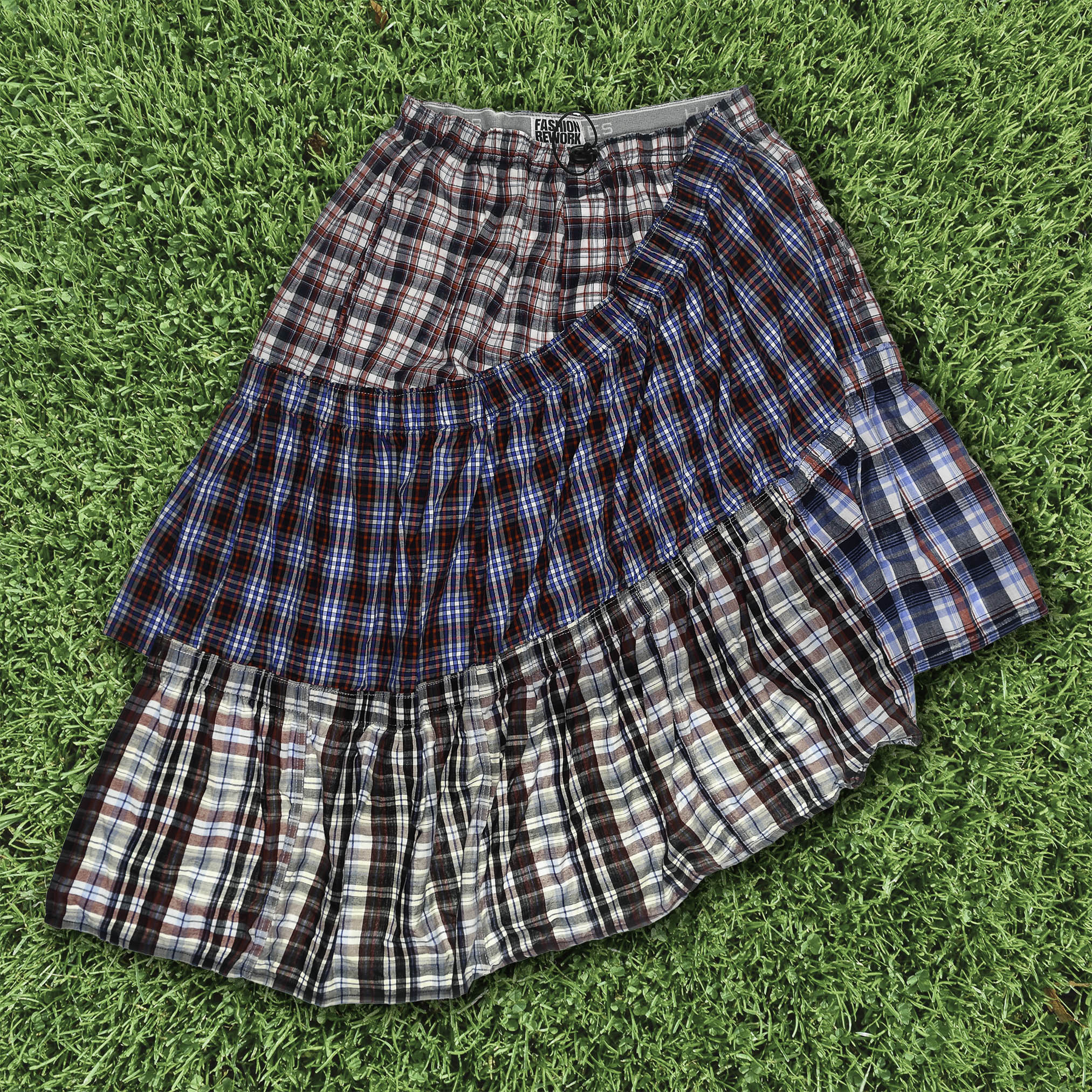 Americana Tiered Boxer Skirt Midi